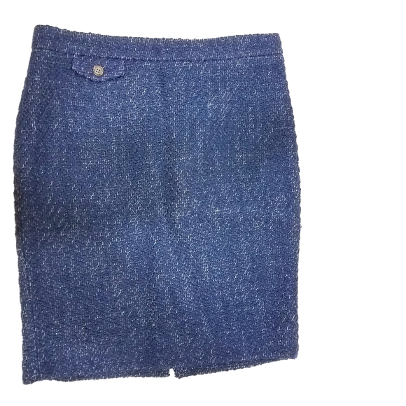 J Crew The Pencil Skirt 4 Wool Navy - Picture 1 of 14